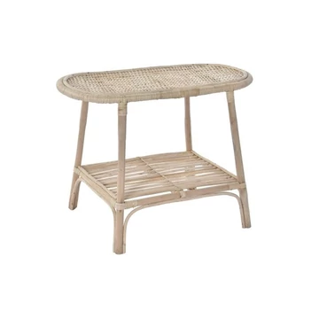 Kisasztal rattan 61x30x46 cm natúr