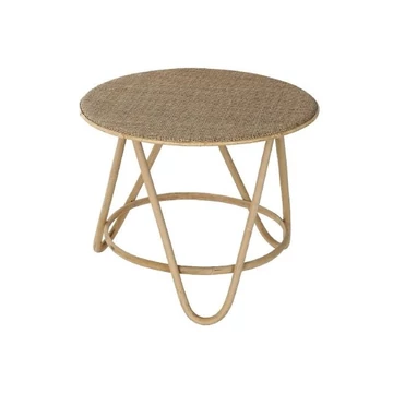 Kisasztal rattan 61x61x50 cm barna