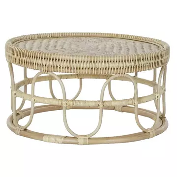 Kisasztal rattan, bambusz 70x70x36 cm natúr