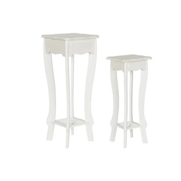 Kisasztal szett mdf 30x30x76,5 cm világosbarna, fehér S/2