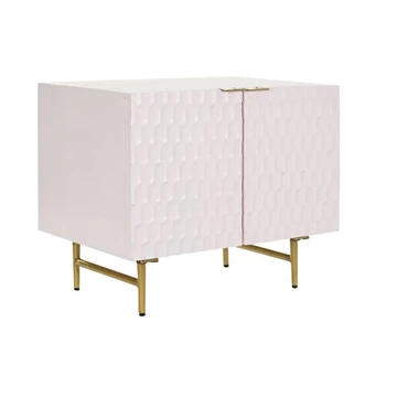 Kisbútor mangófa, fém 63x43x52 cm pink, arany