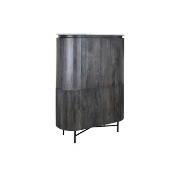 Kisbútor mangófa, márvány 100x45x138 cm fekete, fehér