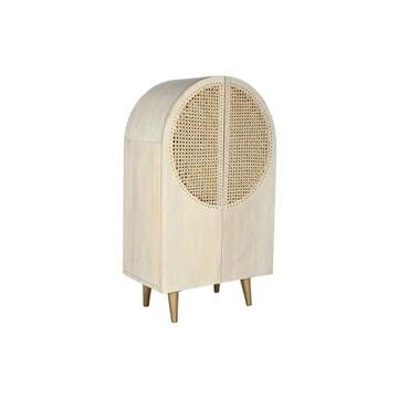 Kisbútor mangófa, rattan 80x45x140 cm natúr, fehér