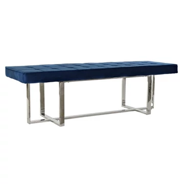 Kispad acél, poliészter 150x45x45 cm kék