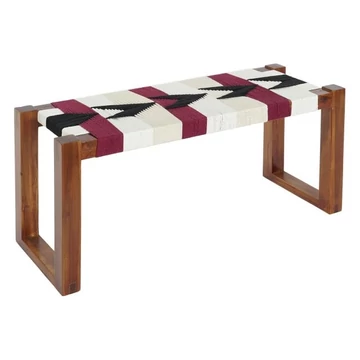 Kispad akácfa, pamut 90x32x43 cm barna, natúr
