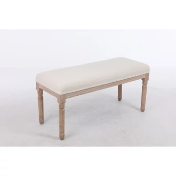 Kispad kaucsukfa, poliészter 100x38x43 cm fehér, natúr
