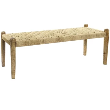 Kispad kötél mangófa, kötél 145x55x49 cm natúr, barna