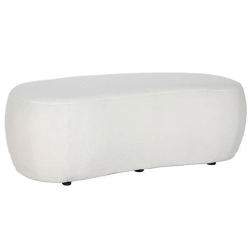 Kispad poliészter 130x62x43 cm fehér, fekete