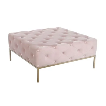 Kispad poliészter, fém 100x100x45 cm pink, arany