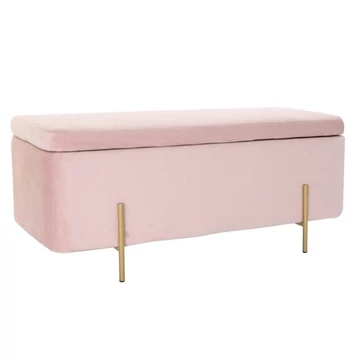 Kispad poliészter, fém 110x44x44 cm pink, arany