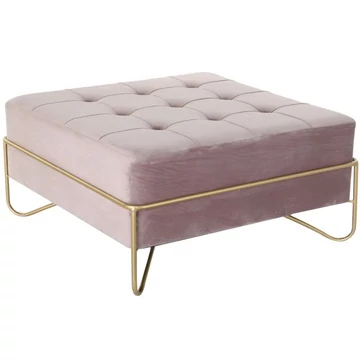 Kispad poliészter, fém, mdf, műanyag 80x80x42 cm pink, arany