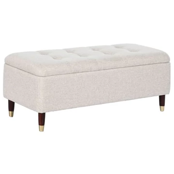 Kispad tárolóval poliészter, kaucsukfa, mdf 110x45x40 cm bézs