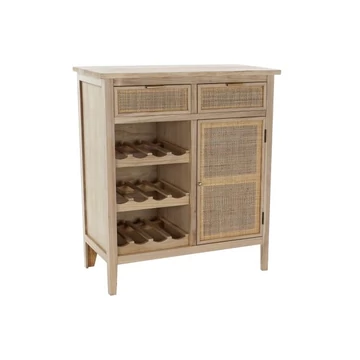 Komód bortartóval császárfa, rattan 79,5x38x90 cm natúr