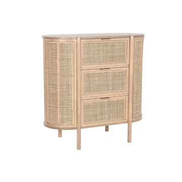 Komód gumifa, rattan 80x39x80 cm natúr