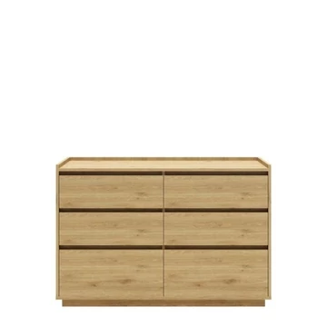Komód mdf, tölgyfa 120x40x80 cm natúr