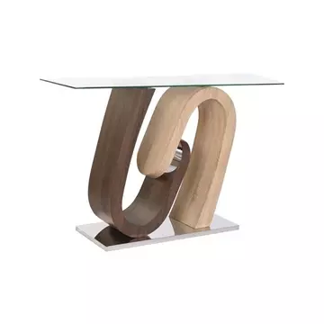 Konzol asztal acél, mdf 120x40x76 cm színes