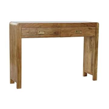 Konzol asztal akácfa 110x27x76 cm natúr