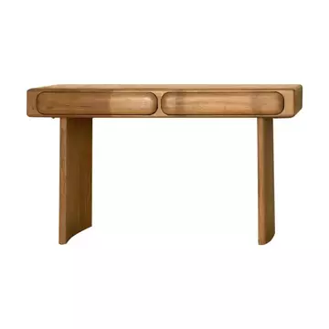 Konzol asztal akácfa 130x45x76 cm színes
