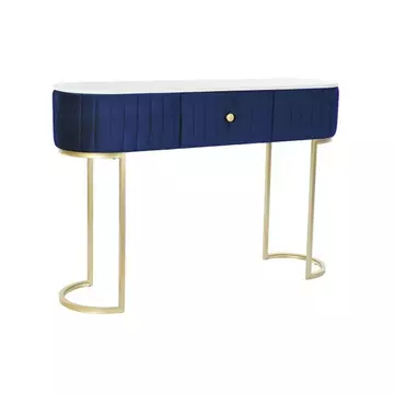 Konzol asztal bársony, márvány 120x35x80 cm színes