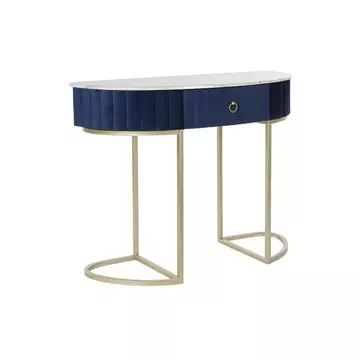 Konzol asztal bársony, poliuretán, fém 100x40x76 cm színes