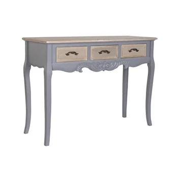 Konzol asztal császárfa, mdf 109,5x39x78,5 cm szürke, natúr