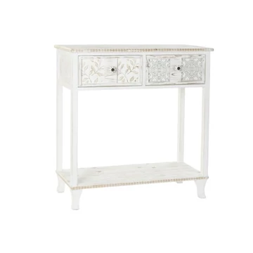 Konzol asztal fa 81x36x85 cm fehér