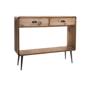 Konzol asztal fa, fém 115x30x96 cm színes