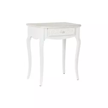 Konzol asztal fa, mdf 60x40x72,5 cm fehér