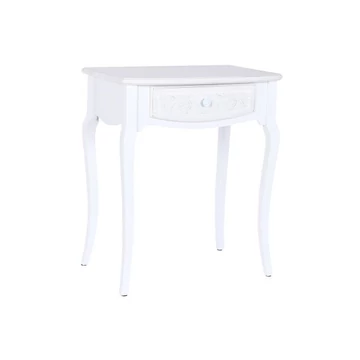 Konzol asztal fa, mdf 60x40x72,5 cm fehér
