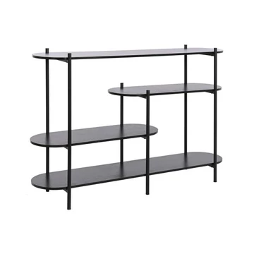 Konzol asztal fém 120x30,5x80,5 cm fekete