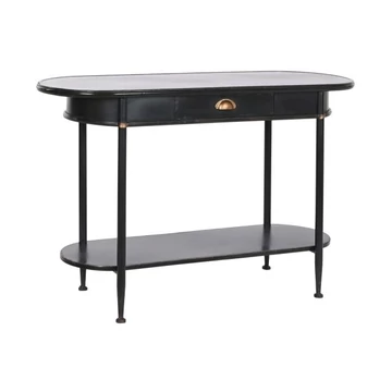 Konzol asztal fém 120x41x75 cm fekete