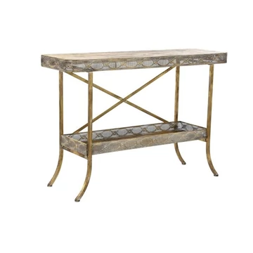 Konzol asztal fém 124x38x85 cm arany