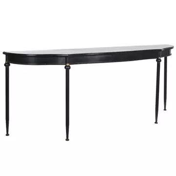 Konzol asztal fém 196x45x80 cm fekete
