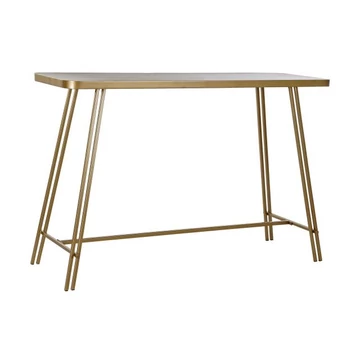 Konzol asztal fém, fa 120,5x40x80 cm arany