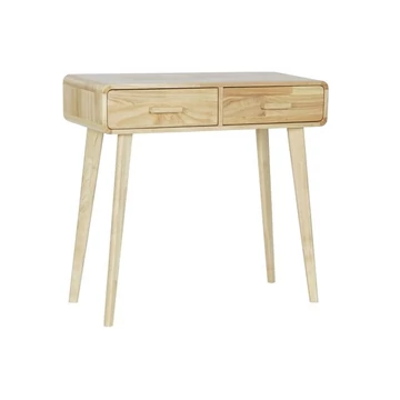 Konzol asztal gumifa, mdf 80x30x74 cm natúr