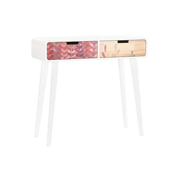 Konzol asztal gumifa, mdf 80x30x74 cm színes