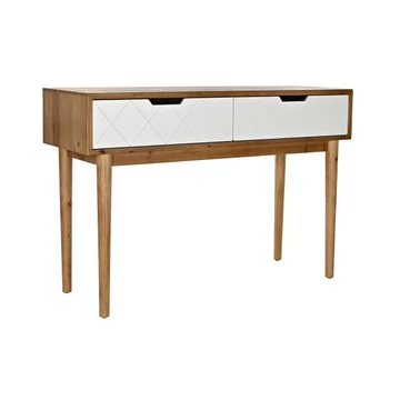 Konzol asztal lucfenyő 112x38x75 cm barna, fehér