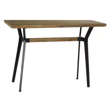 Konzol asztal lucfenyő, fém 120x40x81 cm natúr, fekete