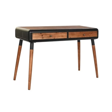 Konzol asztal lucfenyő, fém 120x50x77 cm sötétbarna, sötétszürke