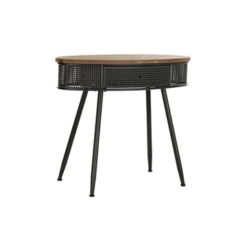 Konzol asztal lucfenyő, fém 90,5x39x78 cm fekete, barna