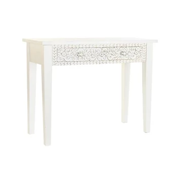 Konzol asztal mangófa 100x45x78 cm fehér