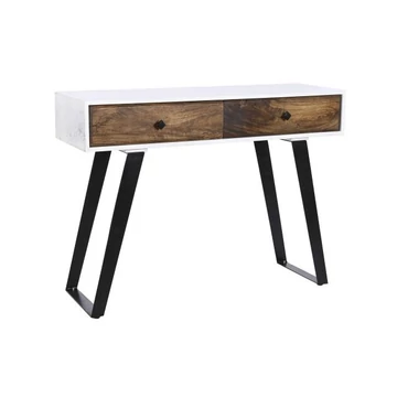 Konzol asztal mangófa, fém 105x35x77 cm színes