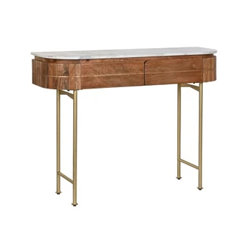 Konzol asztal mangófa, márvány 102x30x76 cm színes