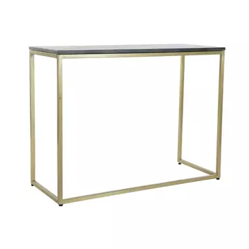 Konzol asztal márvány, fém 100x40x77 cm fekete, arany