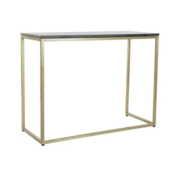 Konzol asztal márvány, fém 100x40x77 cm fekete, arany