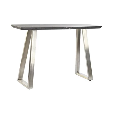 Konzol asztal mdf, acél 120x40x76 cm fekete, ezüst