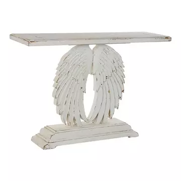 Konzol asztal szárnyak lucfenyő 150x40x101 cm fehér