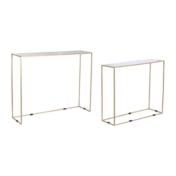 Konzol asztal szett fém 100x28x80 cm színes S/2