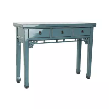 Konzol asztal szilfa, fém 113x38x84 cm kék
