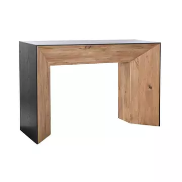 Konzol asztal újrahasznosított fa, fenyő 120x40x80 cm barna, fekete